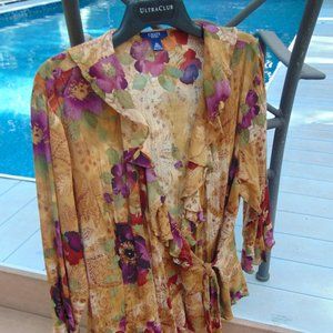 Like New CHAPS Flowing Sheer Blouse Sz. 3X